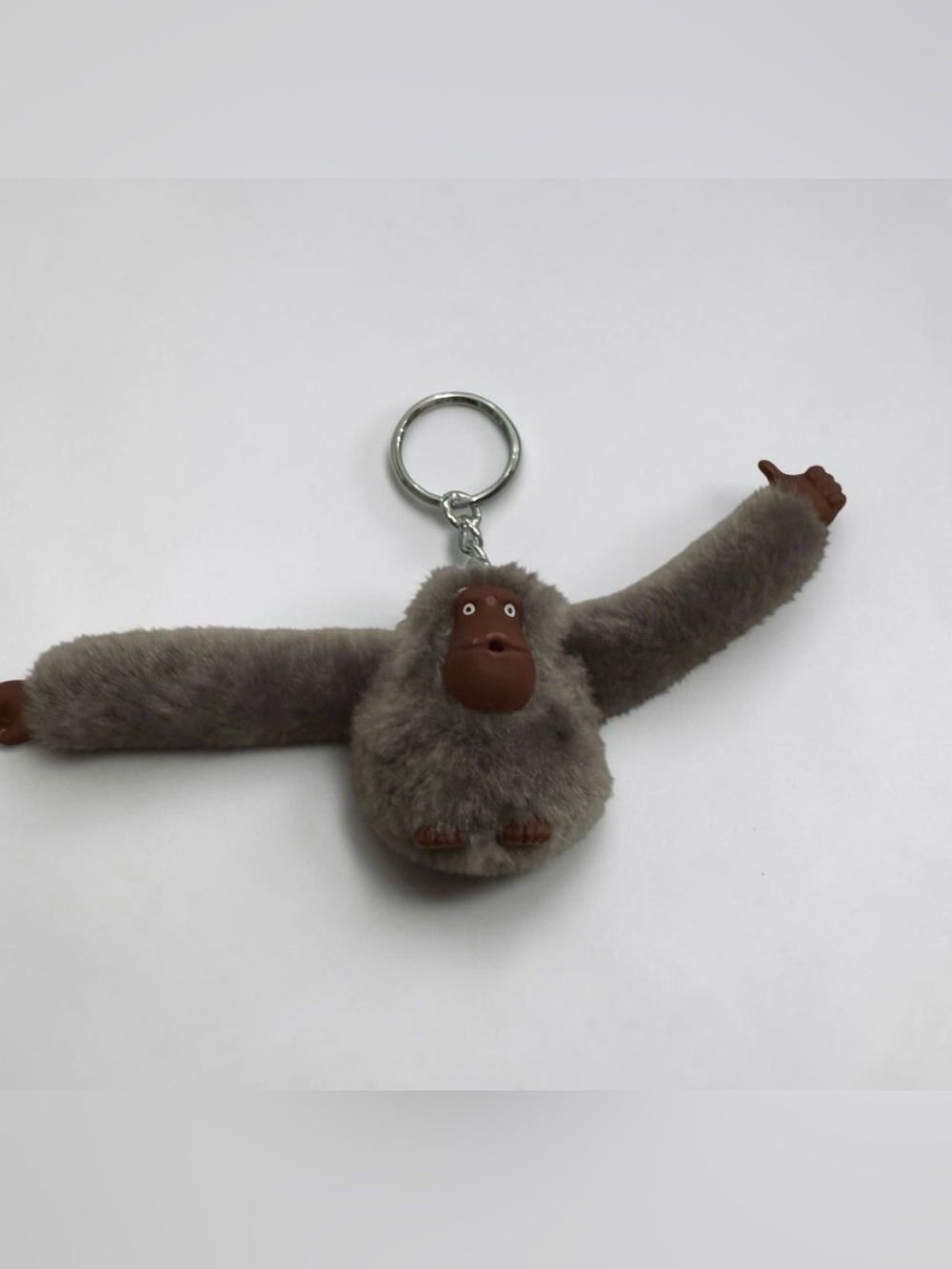 Kipling Medium Gorilla Monkey Keychain in Gray